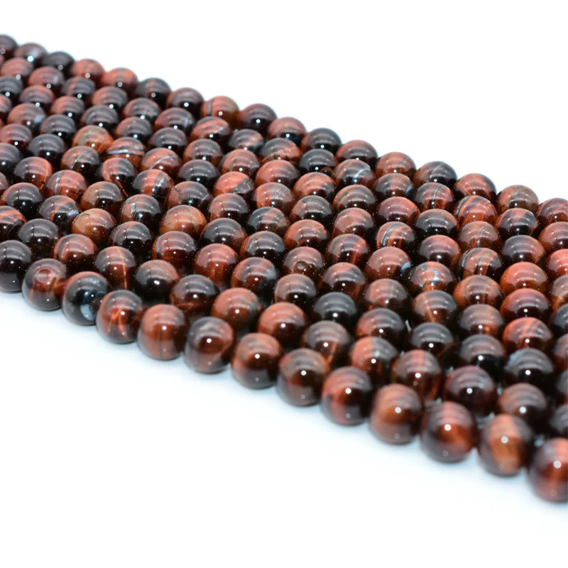 Wholesale 4/6/8/10/12/14/16mm Natural Grade AB+ Red Tiger Eye Loose Gemstone Beads for DIY Jewelry