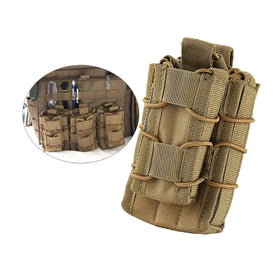 YAKEDA Single Double Kangroo Clip Tactico Molle Elastic Mag Tactical Magazine Pouch