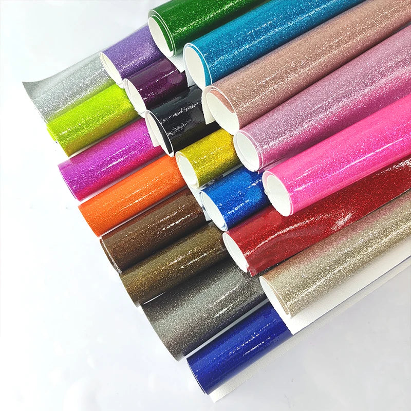 30*135cm Crystal Glitter PU Leather for Making Children's Headdress Head and Butterfly Knot Hair Clip PU Leather