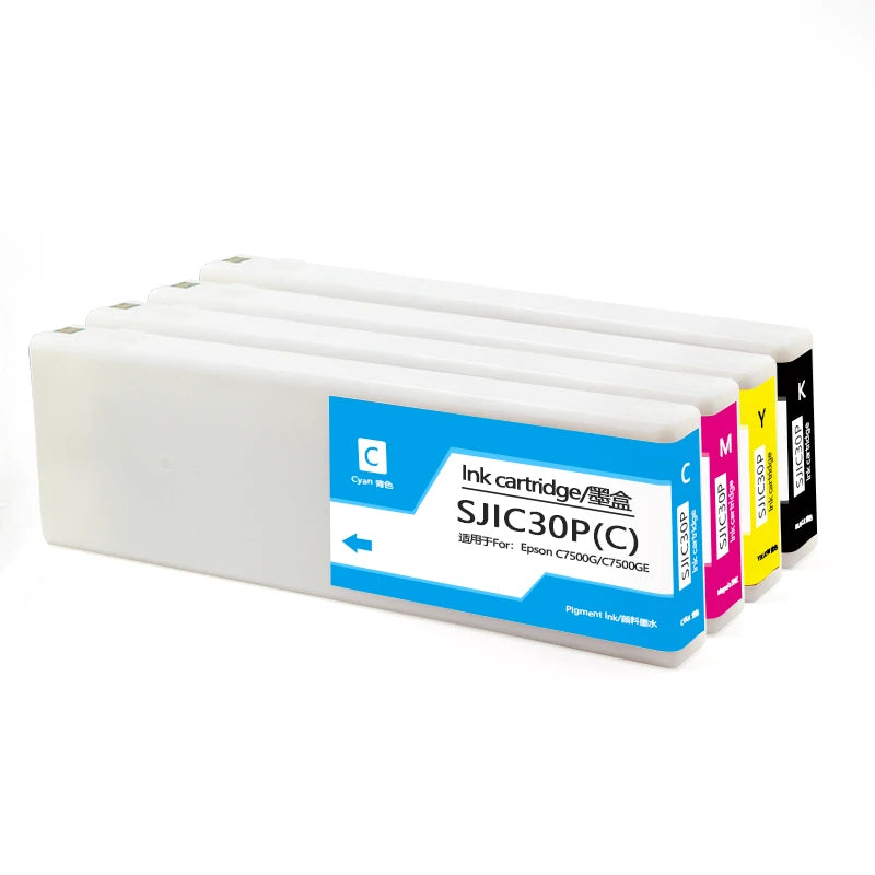 Ocbestjet 300ml 4 Colors SJIC SJIC30P Compatible Ink Cartridge With Pigment Ink for Epson C7500G C7500GE