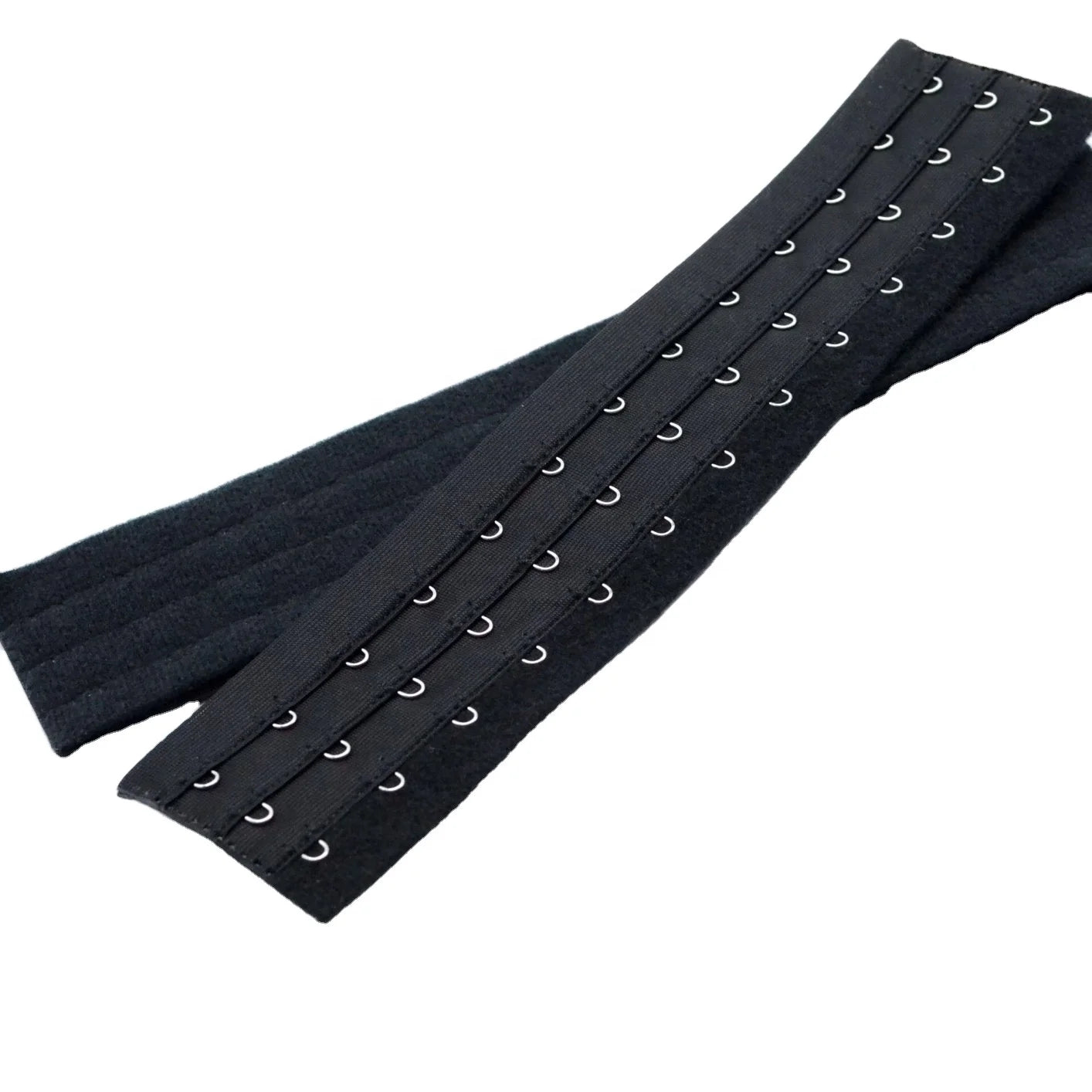 Wholesale HOORAY Long Cut Woman Corset Extension Hook and Eye Tape 100% Polyester for Underwear Accessories