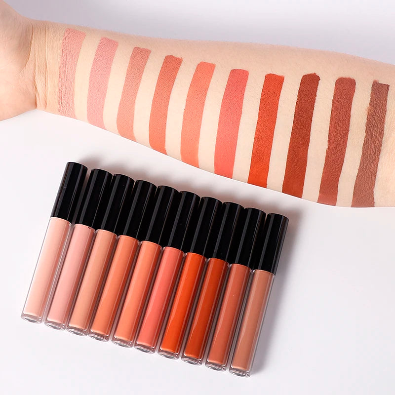 Halal Lipstick Matte Liquid Make Your Own logo Lip Gloss VEGAN Liquid Matte Lipsticks