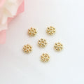 Versatile Gold Round Partition Copper Glossy Handmade Jewelry Findings Bracelet Necklace Spacer Beaded Material Accessories
