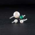 C5794 Abiding Jewelry New Design 4mm White Fresh Water Pearl Cheap Real 925 Sterling Silver Rings Metal Ring