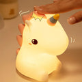 New Cute Unicorn Night Light Pat&Remote Control USB Rechargeable Sleeping Night Light Colorful Atmosphere Lamp for Nursery Baby
