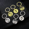 Stainless Steel Yazidi Lalish Charm Keychain 18K Gold Plated Stainless Steel Yezidi Yazidis Peacock Sign Pendant Key Chain