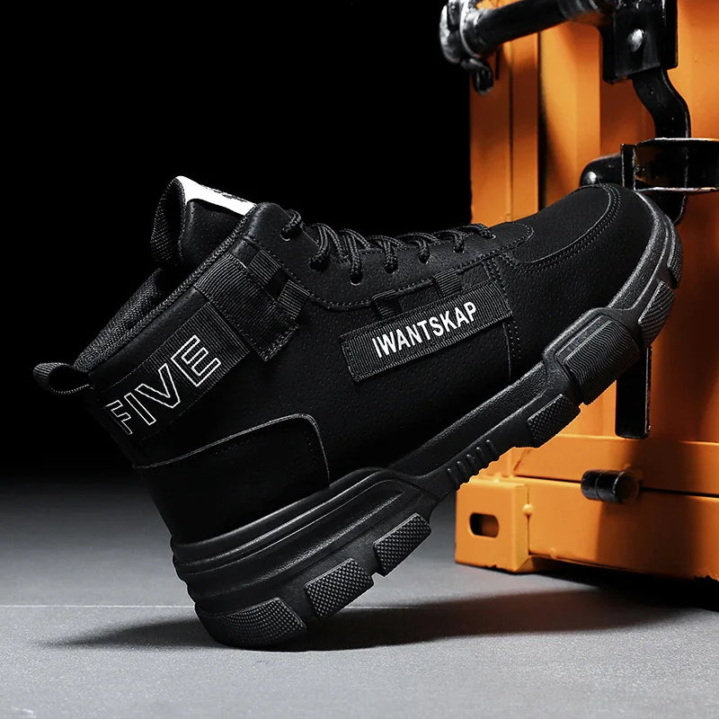 Winter New Fashion Plush Simple High Top Daily Wear Cotton Shoes Winter Durable Men Snow Boots Warm