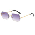 Superhot Eyewear 52108 Fashion Diamond Cut Sun Glasses Tinted Unisex Rimless Sunglasses