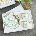 Best Selling European Luxury Moon Collection Restaurant Set Ceramic Cup Saucer