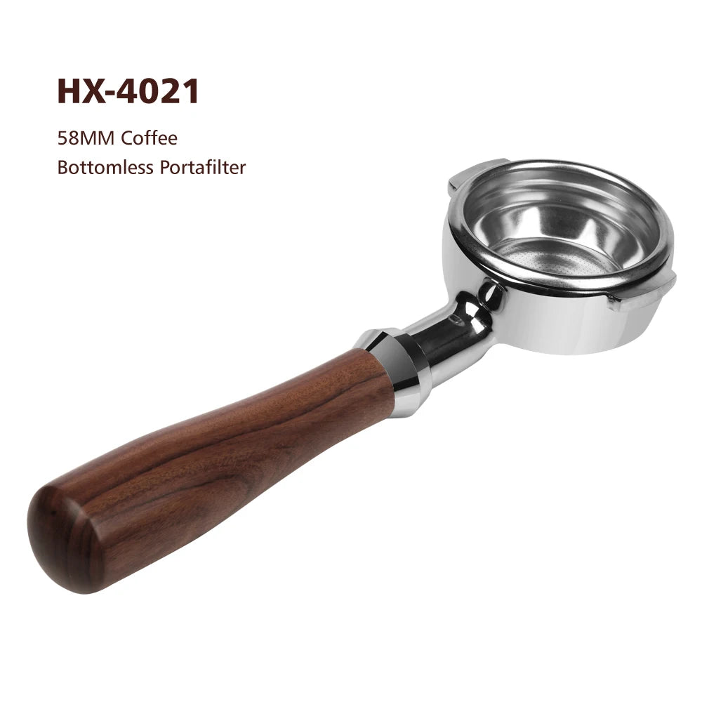 Espresso Coffee Tools 304 Stainless Steel Bottomless Coffee Portafilter 58mm E61 Portafilter Head Free Custom