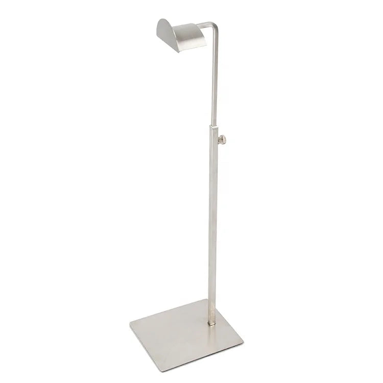 Factory Customized New Style Adjustable Stainless Steel Metal Silvery Retail Shop Couture Handbag Stand Display