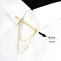 Wholesale Brass Ball Collar Bar Pins Shirt Tie Necktie Pins Clip Gold Plated Clasp Metal Chain Tie Clip for Men Women