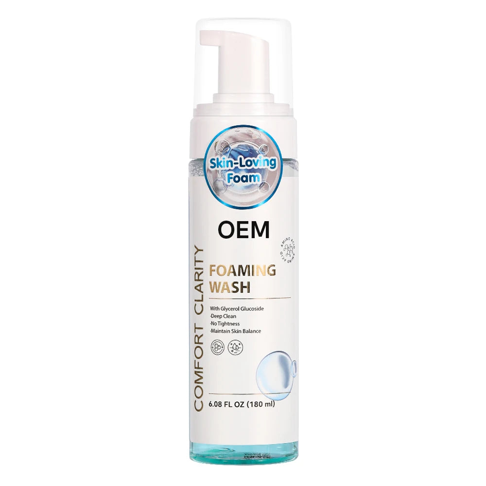 Private Label Skincare Cleanser Facial Cleaning Foam Hydrates Gently Cleansing Mousse Face Wash