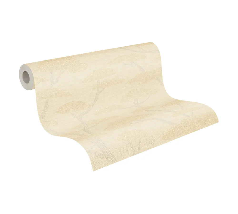 A.S. Cration Tropical Botanical Wallpapers Brown Non-Woven PVC Easy Direct Paste Application Living Room Apartment