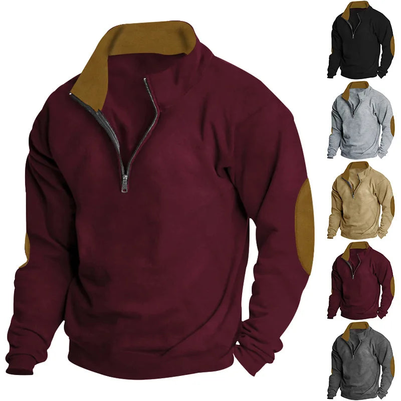 RUIQUWIN Custom Logo High Quality Winter Heavyweight Sports Pullover Blank Plain Zip up Men's Gym Hoodie