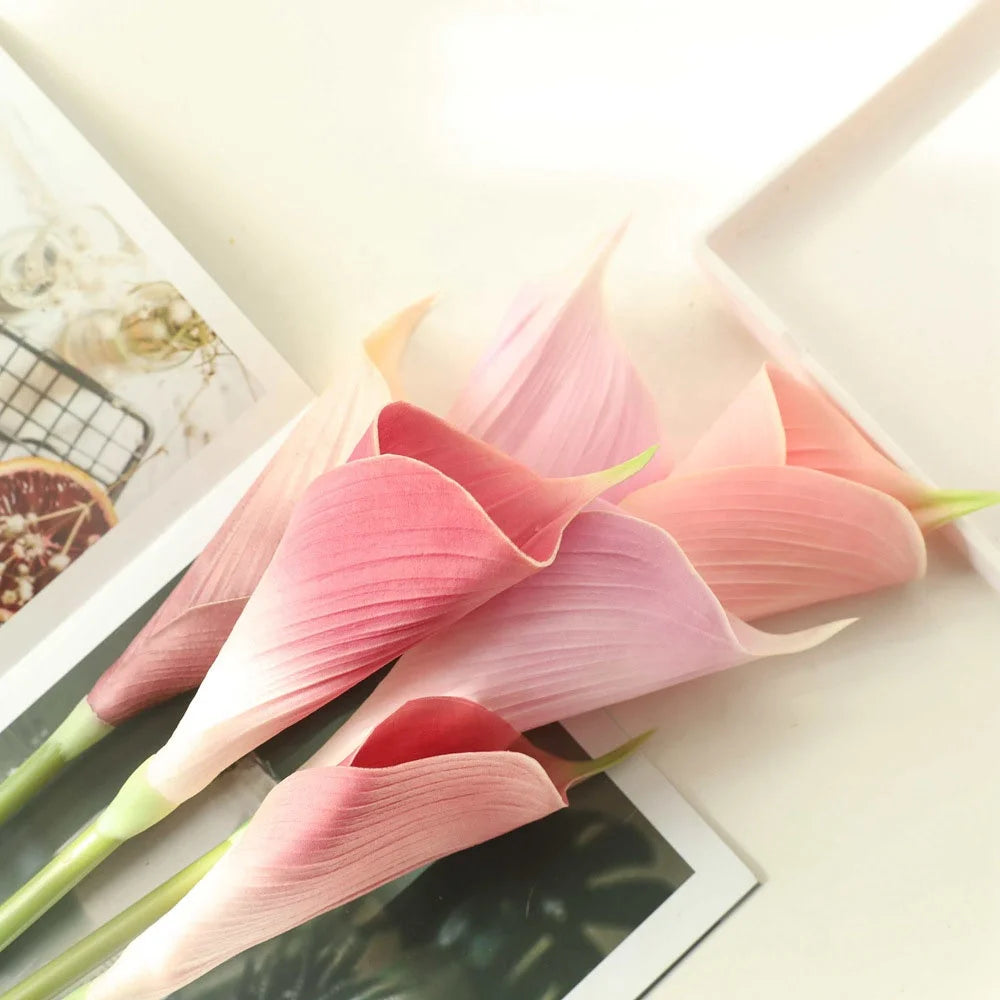 O-X0058 Wholesale Calla Lily Artificial Flowers Bouquet Common Callalily Calla Lily Bulbs Home Wedding Decor Calla Lily Bulbs