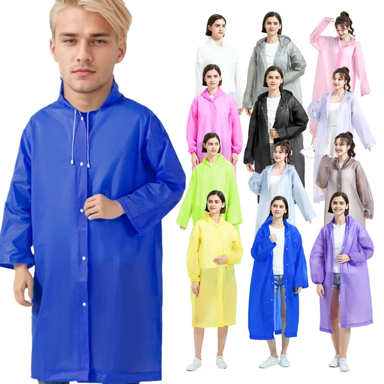 EVA Raincoat with Pouch Bag for Travelers Compact & Waterproof Bulk Discount for Tour Agencies