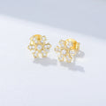 Fashion Woman Brand Christmas Gifts Jewelry Snowflake Earring Stud Irregular 925 Silver Earring