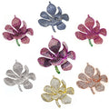 Wholesale Price Women Fashion Jewelry Crystal Rhinestone Orchid Flower Brooch Pins