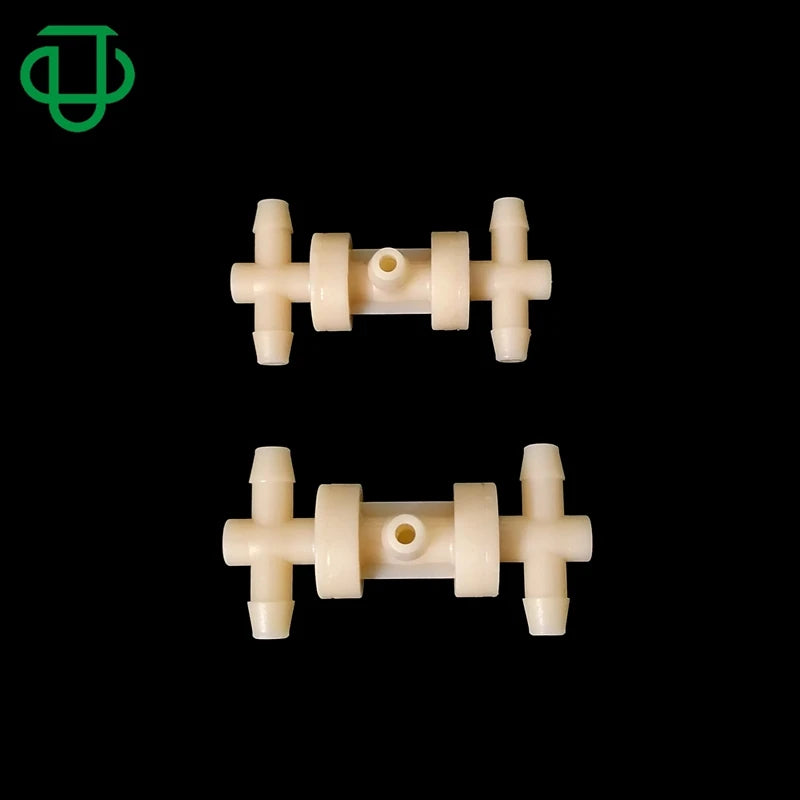 ABS 1/4inch 6.4mm Hose Barb 5 Ways One Way Non Return Plastic Diaphragm In-Line Check Valve