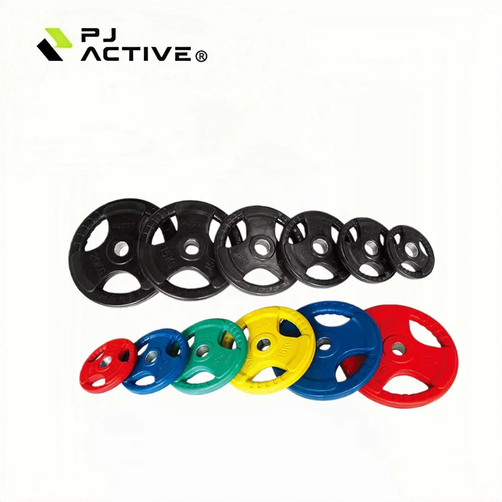 Dumbbell Barbell Piece Counter Weight Piece Big Hole Hand Grip 5cm Hole Diameter Gym Bumper Plate Set Color