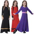 Ethnic Wear Girls Kids Dresses Black Green Kartun Muslim Saudi Arabia Middle East Malaysia Pakistani Dress Islamic Design
