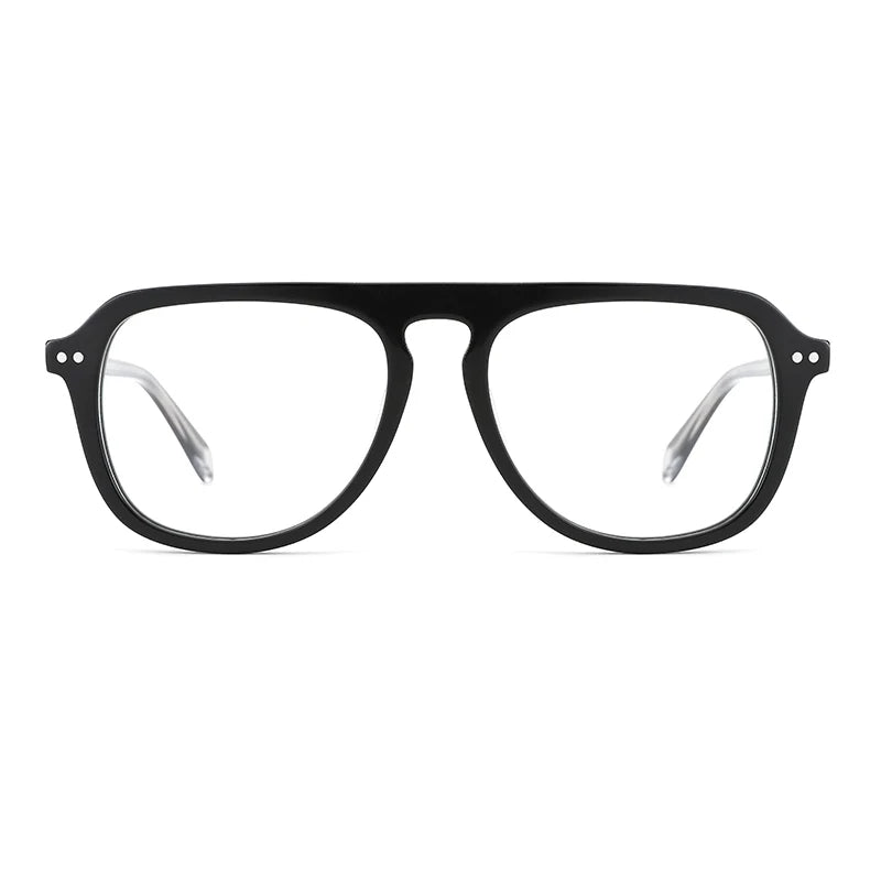 Multicolor Eyewear Frames Unisex Black Vintage Square Acetate Luxury Glasses