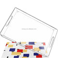 RAY YI Custom crystal clear acrylic decorative serving tray with insert wholesale