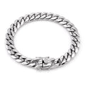 Wholesale Hip Hop Street Rap Jewelry  Silver Mens Miami Cuban Link Chain Bracelet