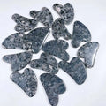 Huiying Private Label Custom Body Heart Facial Scraping Massage Tool Black Labradorite Stone Facial Gua Sha