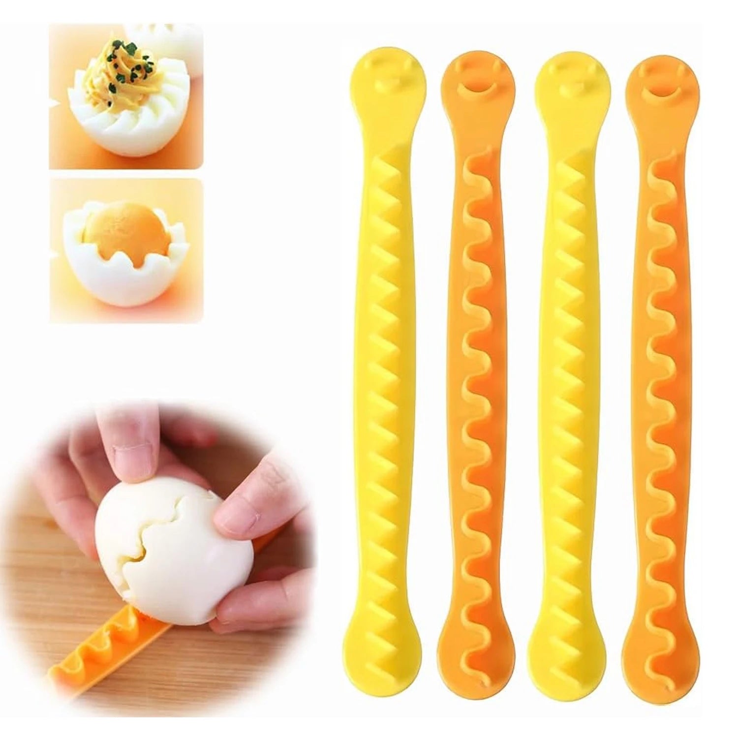 New Multifunctional Eco-Friendly PP Plastic Egg Cutter Set with Egg Slicer for Home Kitchen Use