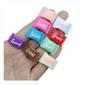 100Pcs 15*23MM Colorful Sweet Candy Dessert Flatback Resin Cabochons Embellishments for Scrapbooking Phone Case Nail Art Decor