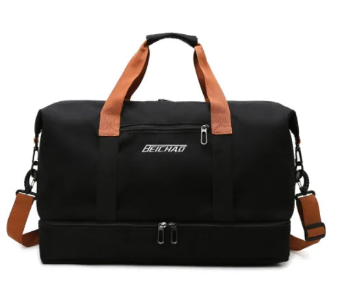 2026 Waterproof Oxford Custom Outdoor Training Gym Yoga Workout Sports Travel Duffel Tote Shoulder Bag with Shoe Compartment