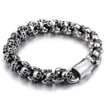 Retro Mens Skull Accessories Chain Stainless Steel Bracelet Pulseras Hombre Punk Man Jewelry Vintage Men Titanium Bracelets