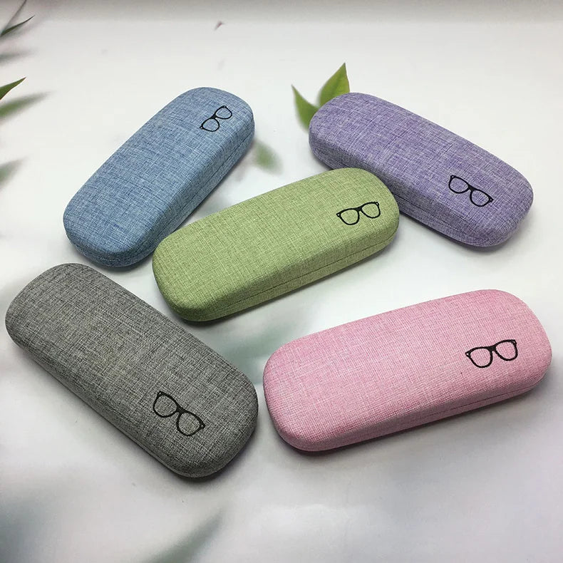 Free Sample OEM LOGO Custom Unisex Iron Eyewear Hard Storage Case for Squared Round Frames