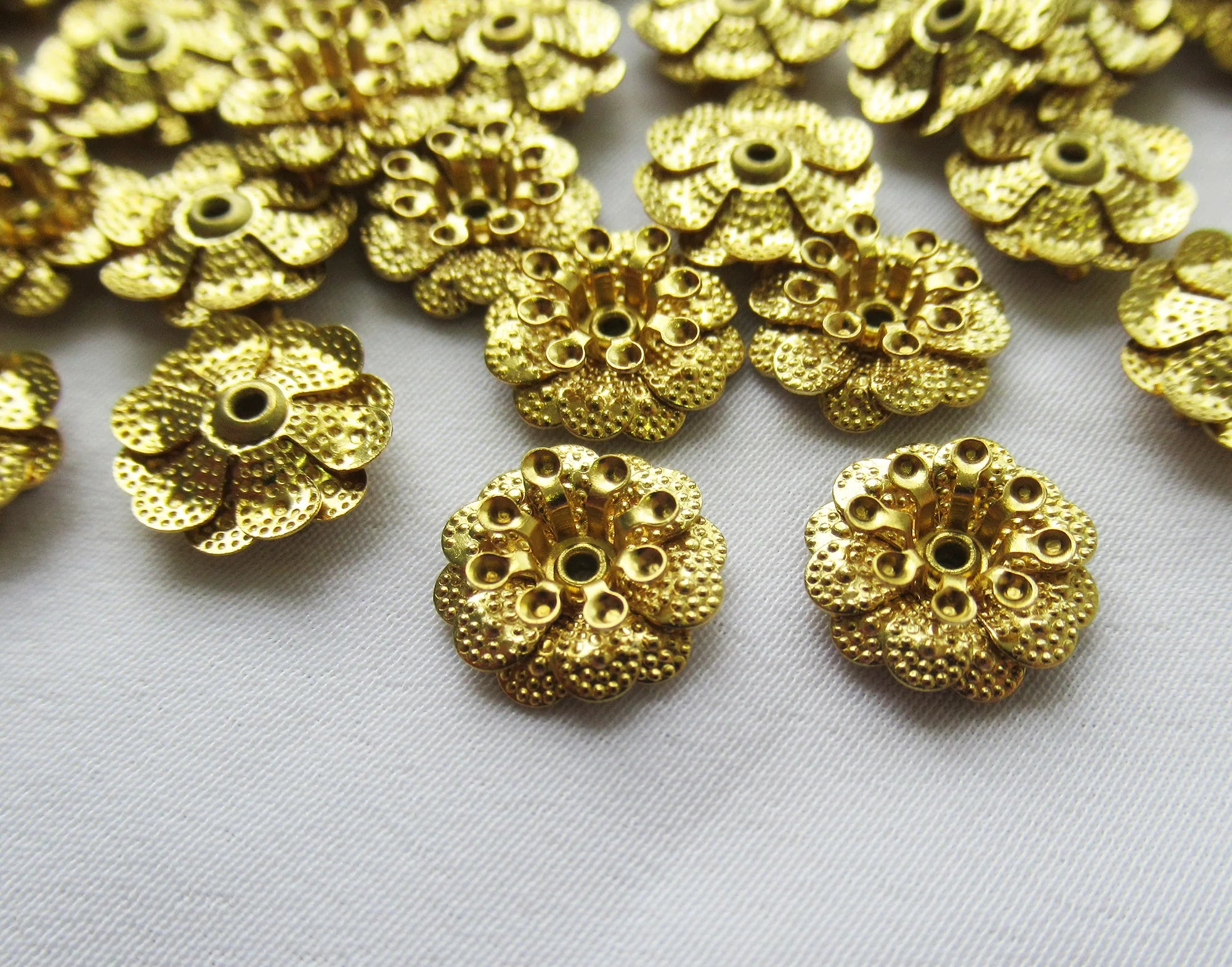 Assembled Flowers 11mm Brass Floral Findings DIY Crafts