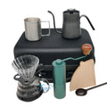 In Stock Eco-Friendly Coffee Maker Set Wholesale Coffee Accessories Including Kettle Manual Grinder Glass Cup-for Gifts