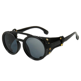 New Punk Style Round Frame European and American Men's and Women's Fashion Sunglasses 1915