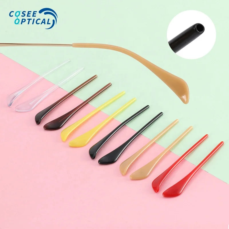 Acetate Eyeglass End Tips Ear Sock Pieces Tube Sleeve Glasses Temple Arms Eyewear Frame Replacement Tips Retainer