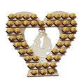 Wooden Heart Shaped Chocolate Ferrero Rocher Display Stand for Wedding Decoration