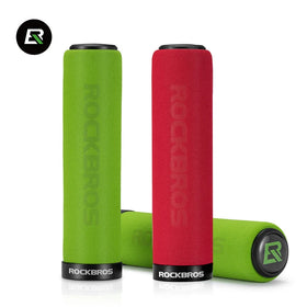 ROCKBROS MTB Mountain Riding Bike Grips Accessories Cycling Soft Handlebar Plug Included Bicycle Grips