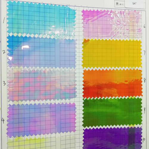 0.02 Super Thin Holographic Iridescent Dichroic Transparent Soft PVC Film Roll for Packaging