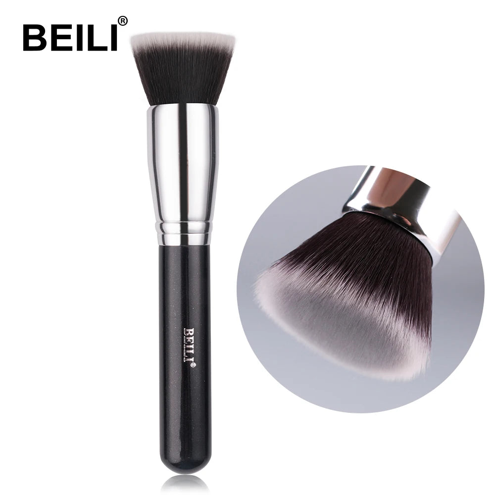 BEILI Hot Selling  Single Foundation Brush Makeup Brush Set Natural Hair
