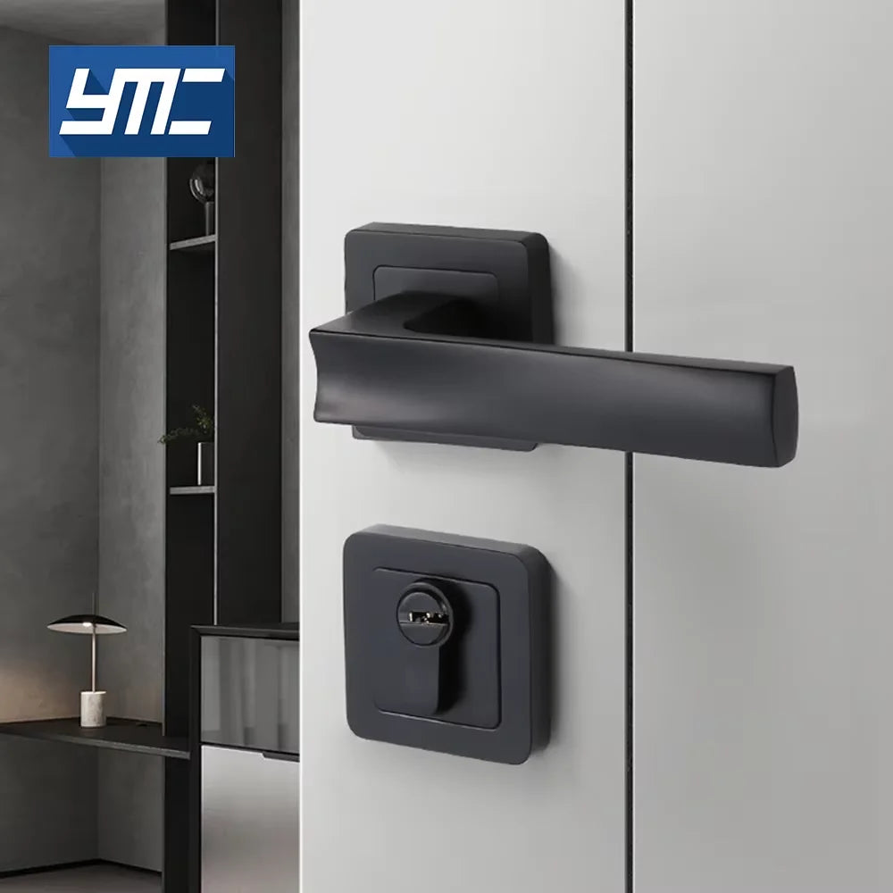 Security Entry Mortise Lock Body Alloy Lever Lock Handle for Bedroom Apartment Doors