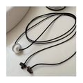 Vintage Wholesale 925 Sterling Silver Black Cord 14MM Round Ball Pendant Necklaces Jewelry for Women