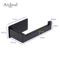No Drilling Wall Mounted SUS 304 Stainless Steel Self Adhesive Matte Black Toilet Paper Holder for Hotel Use Anti-Scald Feature