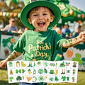 St. Patrick's Day Tattoo Clover Emojis Face Stickers Temporary Body Makeup for Irish Festival Carnival Party Wholesale