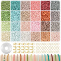 24 Grid 3mm Glass Frosted Seed Bead Set Morandi Colored Friendship Bracelet Making DIY Bead Jewelry Bracelet Accessories