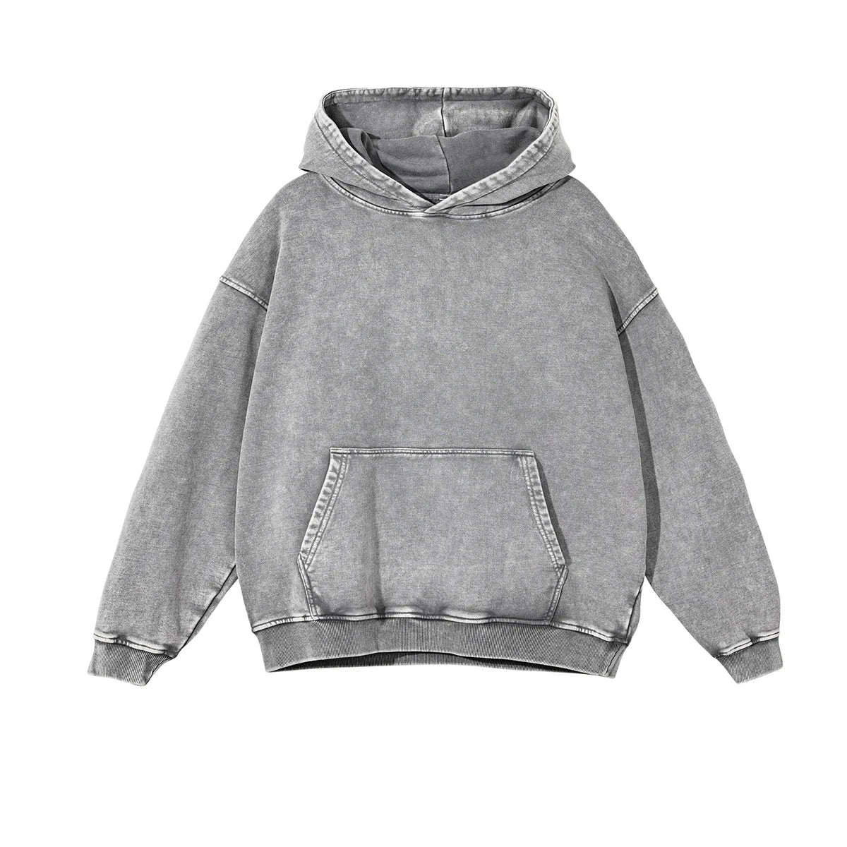 French terry cotton Oversized Pullover Sun Faded  Distressed Hoodies Vintage Acid Wash Cropped 100% Cotton Unisex Hoodies