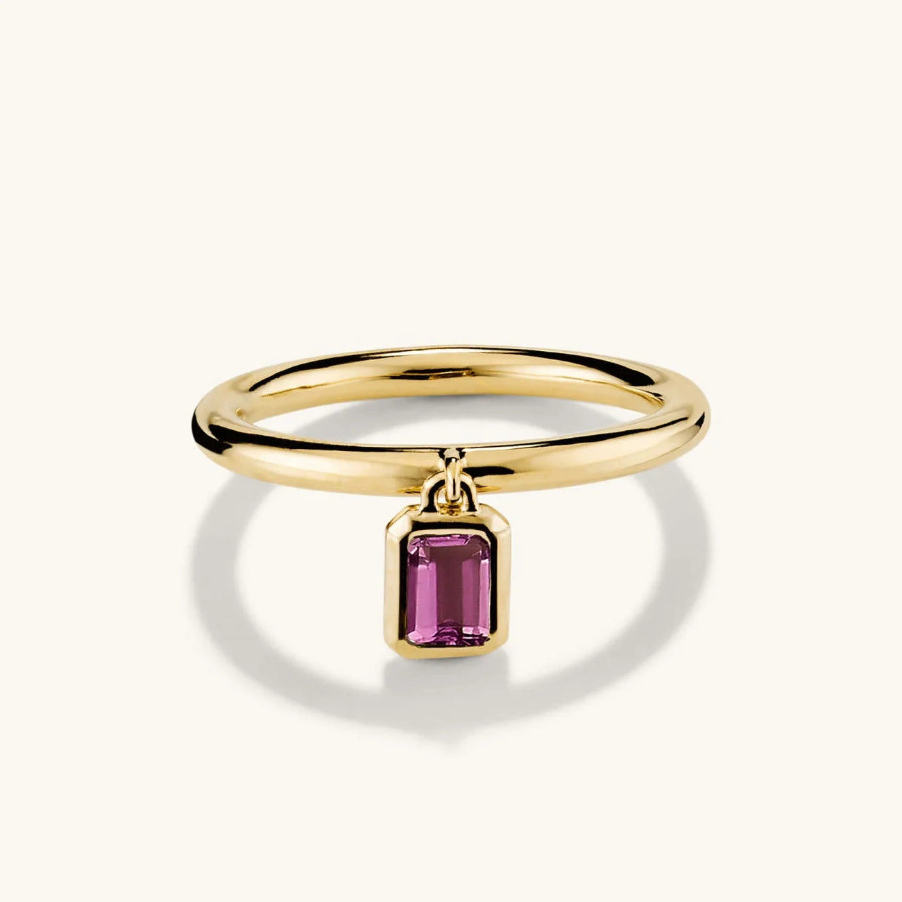 LOZRUNVE Fashion Jewelry New Design  Minimalist Baguette Dangling Stack Ring
